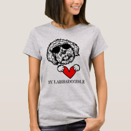 Me encanta mi camiseta de corazón de perro de labr