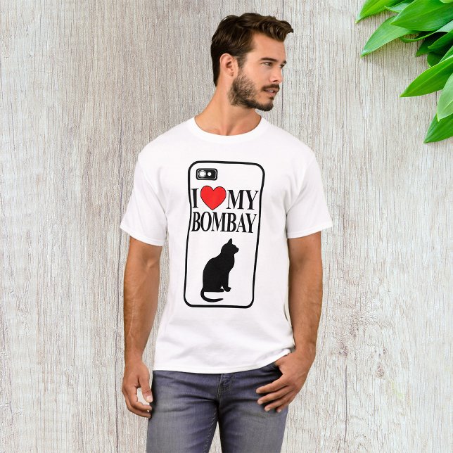 Me encanta mi camiseta de gato de Bombay (Subido por el creador)