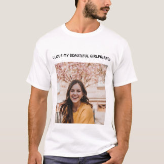 Me encanta mi camiseta de novia hermosa a larga di