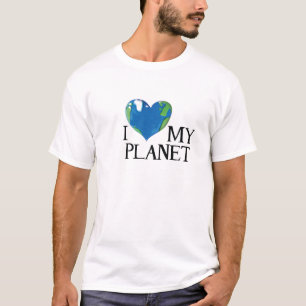 Me encanta mi camiseta del planeta