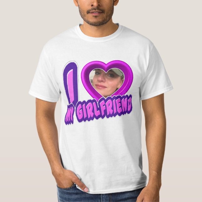 Me encanta mi foto de novia camiseta personalizada (Anverso)
