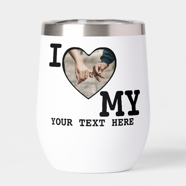 Me encanta mi foto y mi texto personalizados (Trasero)