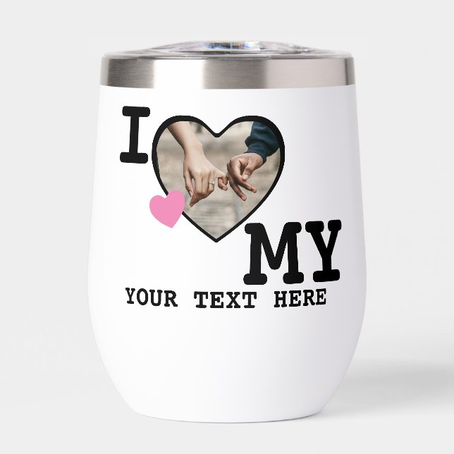 Me encanta mi foto y mi texto personalizados (Frente)