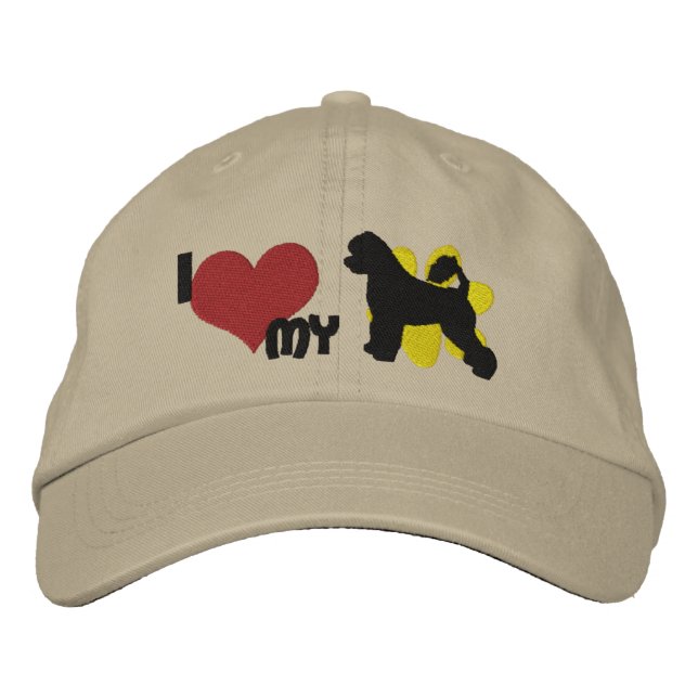 Me encanta mi Gorra borrosa de perro de agua portu (Anverso)