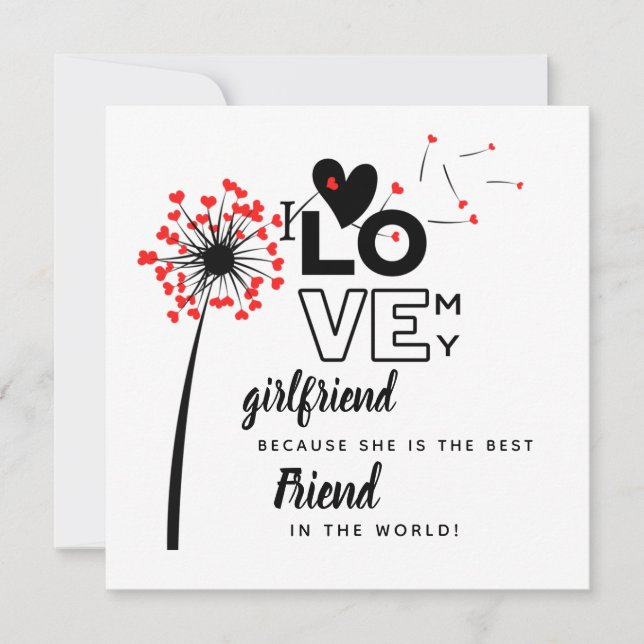 Me encanta mi novia Personalizado mejor regalo de  (Anverso)