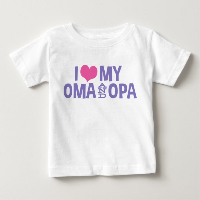 Me Encanta Mi Omán Y La Camiseta De Oma Baby (Anverso)