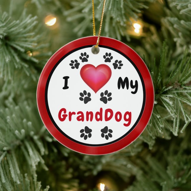 Me encanta mi ornamento de GrandDog, la gran mayor (Árbol)