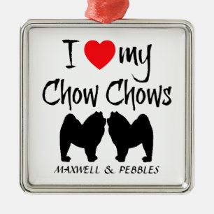 Me encanta mi ornamento de perros de vaca