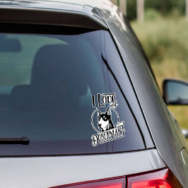 Me encanta mi Pegatina Doberman Vinyl
