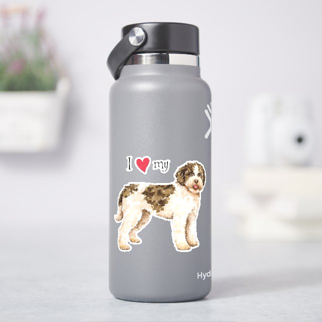 Me encanta mi Pegatina Lagotto Romagnolo Vinyl (hidrofrasco)