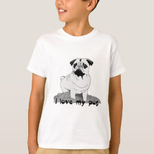 ¡Me encanta mi pug! Camiseta
