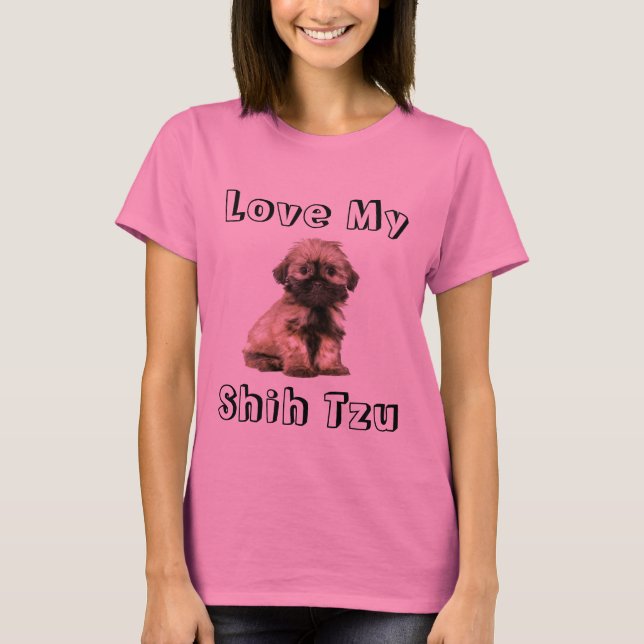 Me encanta mi Shih Tzu Camiseta de perro picante (Anverso)