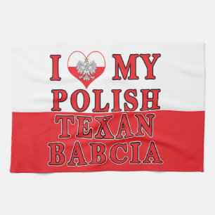Me Encanta Mi Toalla De Mano Texana Polaca Babcia