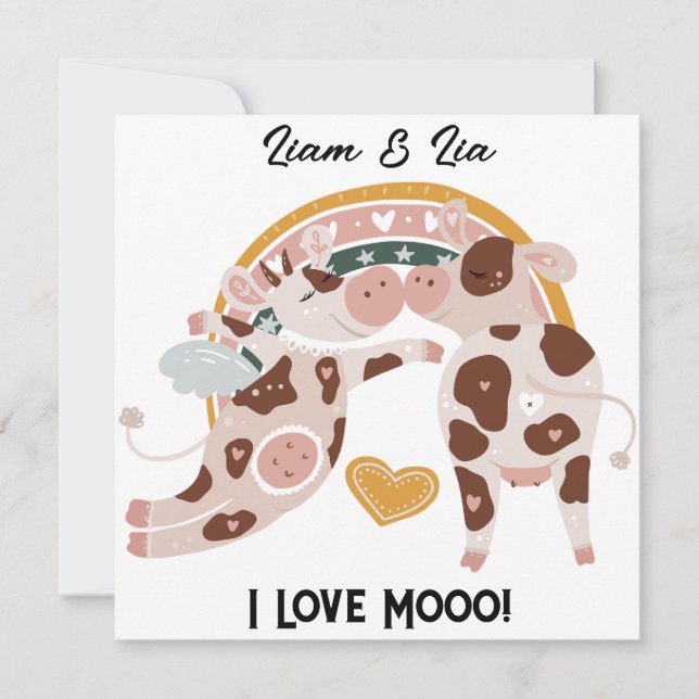 Me Encanta Mooo Cute Cow Personalizado Regalo (Anverso)