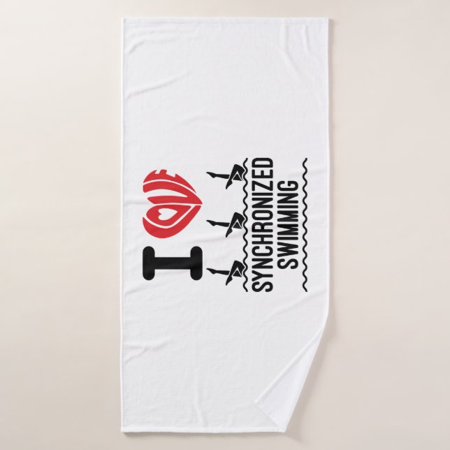 Me Encanta Nadar Sincronizado (Toalla de baño)