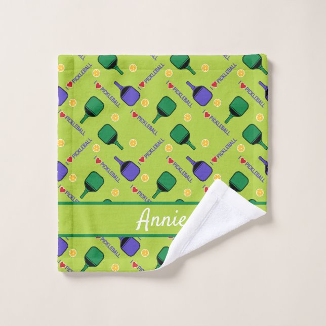 Me encanta Pickleball green  (Toallita)