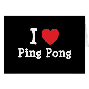 Me encanta Ping Pong corazón personalizado person