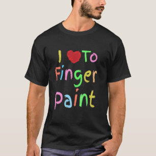 Me encanta pintar con los dedos camiseta camisetas