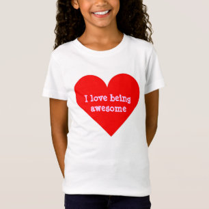 Me encanta ser una camiseta con corazón impresiona