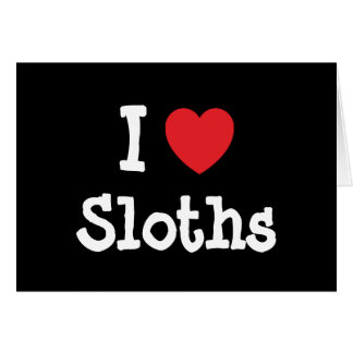 Me encanta Sloths personalizado corazón personaliz