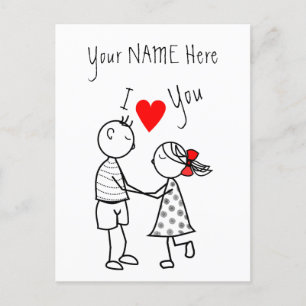 Me Encanta Tarjeta Cuta Pareja Personalizado Tu No