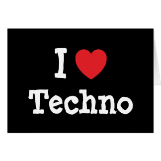 Me encanta Techno personalizado de corazón persona