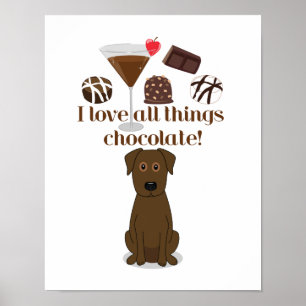 ¡Me encanta todo el chocolate! Impresión de humor 