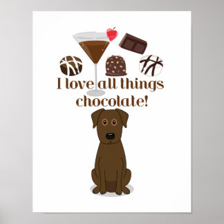 ¡Me encanta todo el chocolate! Impresión de humor 