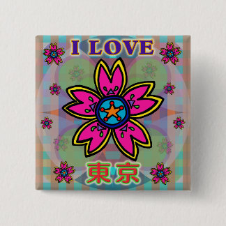 "ME ENCANTA TOKIO" Flores Botón Kanji