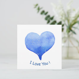 Me Encanta Tu Corazón Azul Cute Valentine