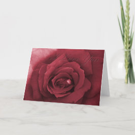 Me encanta tu tarjeta rosa roja