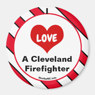 Me encanta un imán de bomberos de Cleveland