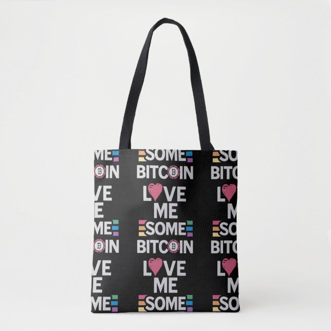 "Me encanta un poco de Bitcoin" Bolsa de toques ne (Anverso)