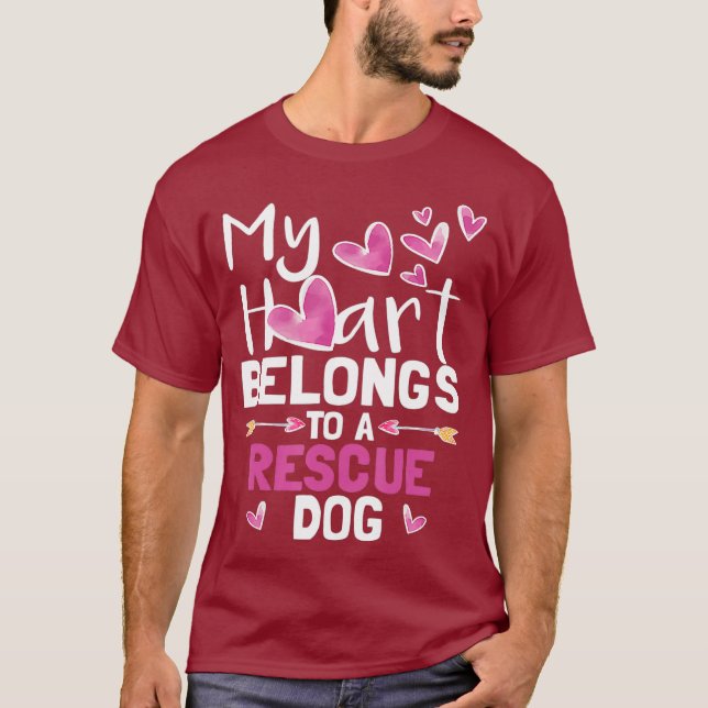 Me Encanta Una Camisa De Perro De Rescate Que Tien (Anverso)