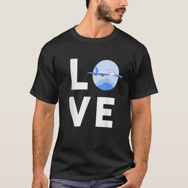 Me Encanta Volar Camiseta Graciosa Para El Avión D (Anverso)