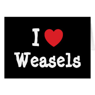 Me encanta Weasels personalizado corazón personali