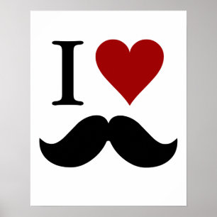 Me encantan las bigotes impresos o posters
