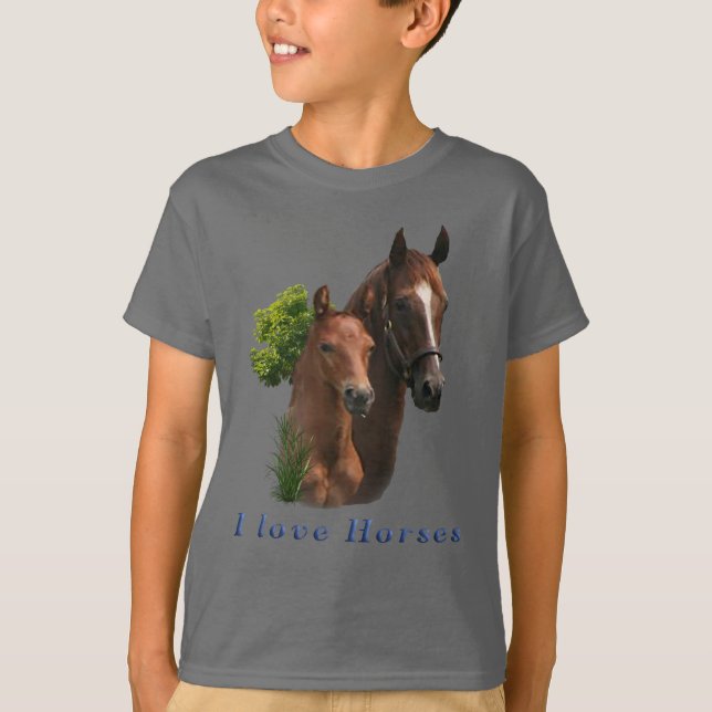 Me encantan las camisetas de caballos (Anverso)