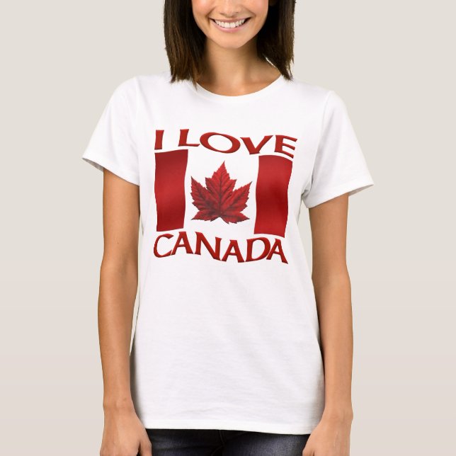 Me encantan las camisetas de Canadá femenino (Anverso)