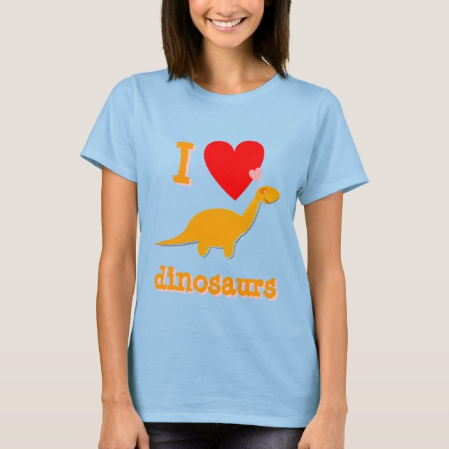Me encantan las camisetas de los dinosaurios (Anverso)