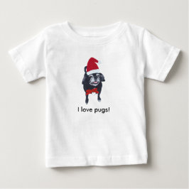 Me encantan las camisetas de pug de Navidades para