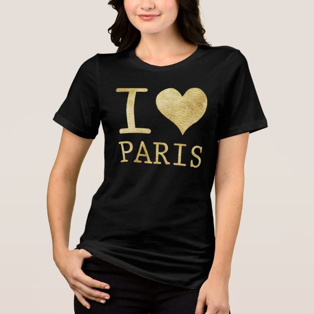 ME ENCANTAN LAS CAMISETAS DE PURPURINA DE PARÍS FA (Anverso)