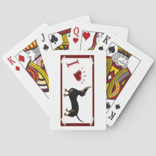 Me Encantan Las Cartas De Juego De Dachshund