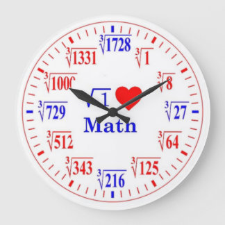Me encantan las matemáticas, el reloj de pared de