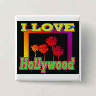 ME ENCANTAN las palmeras de Hollywood en el botón