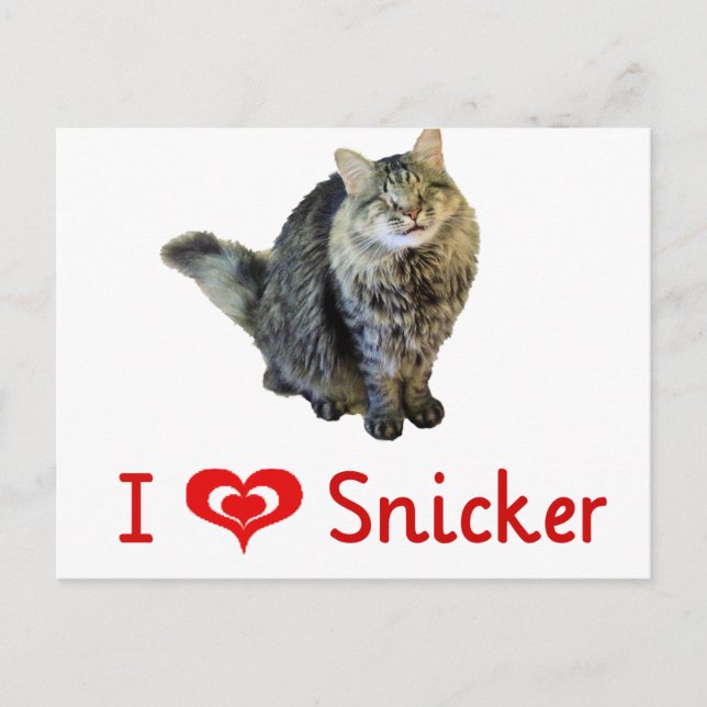 Me encantan las postales Snicker (Anverso)