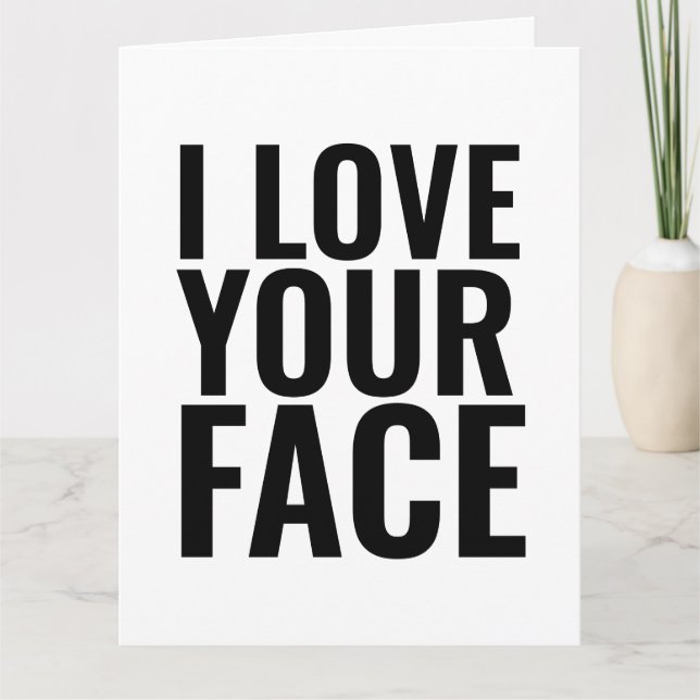ME ENCANTAN LAS TARJETAS ROMÁNTICAS DE LA CARA (Anverso)