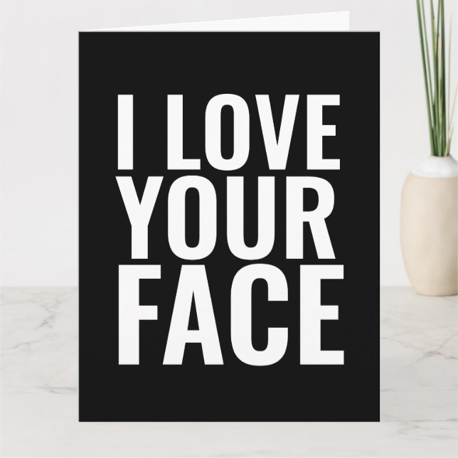 ME ENCANTAN LAS TARJETAS ROMÁNTICAS DE LA CARA (Anverso)