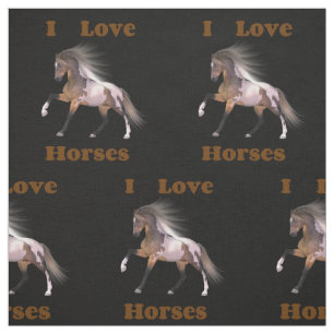 Me encantan los caballos - Pintando tela de caball