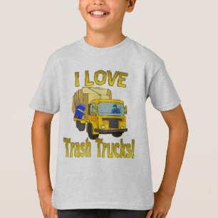 Me encantan los camiones de basura camiseta de bas